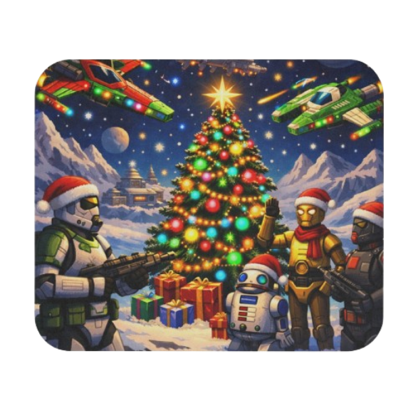 Galactic Christmas Mouse Pad
